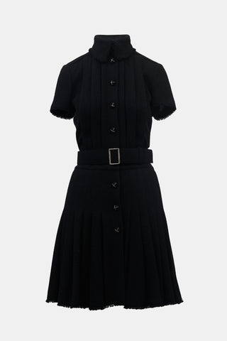 Chanel FW 2007 Pleated Belted Dress