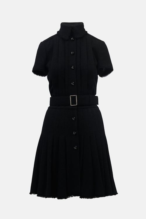 Chanel FW 2007 Pleated Belted Dress