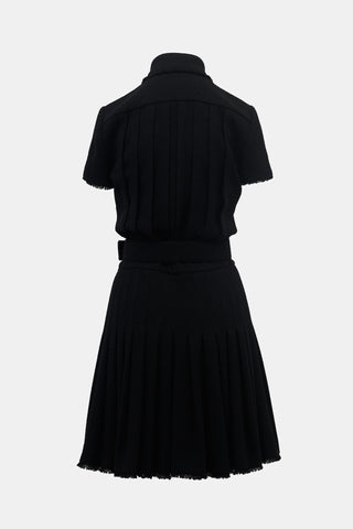 Chanel FW 2007 Pleated Belted Dress