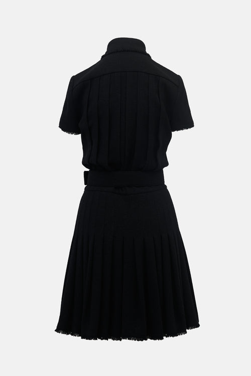 Chanel FW 2007 Pleated Belted Dress