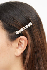 Chanel FW 2020 Gold & Crystal Embellished Hair Clip