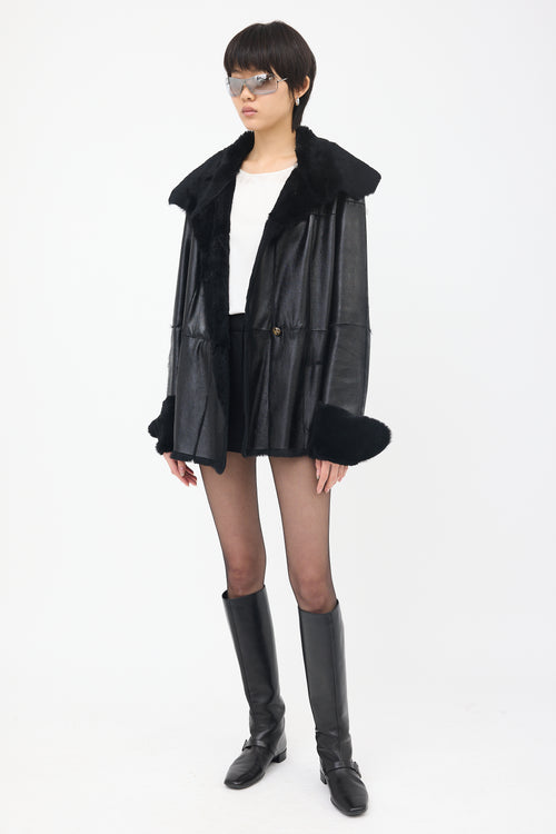 Chanel FW 2005 Leather & Fur Jacket