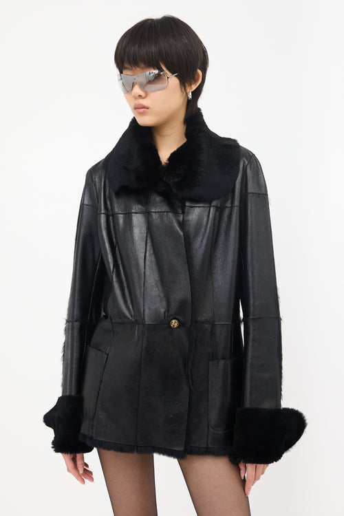 Chanel FW 2005 Leather & Fur Jacket