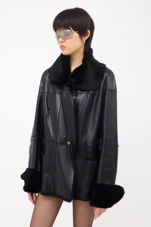 Chanel FW 2005 Leather & Fur Jacket