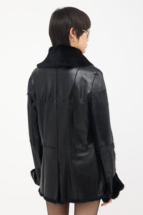 Chanel FW 2005 Leather & Fur Jacket