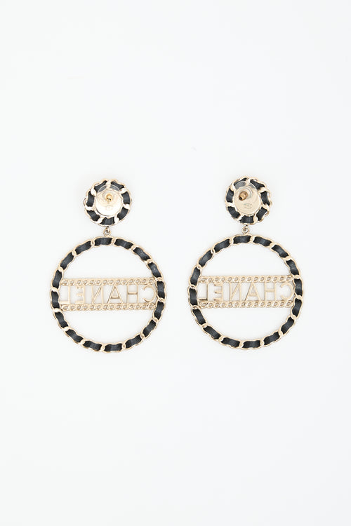 Chanel FW 2018 Braided Logo Earrings