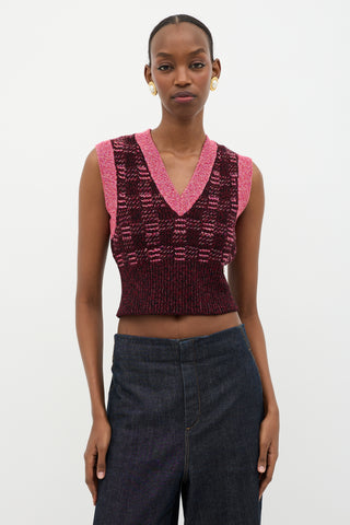 Chanel FW 2022 Cashmere Knit Check Vest