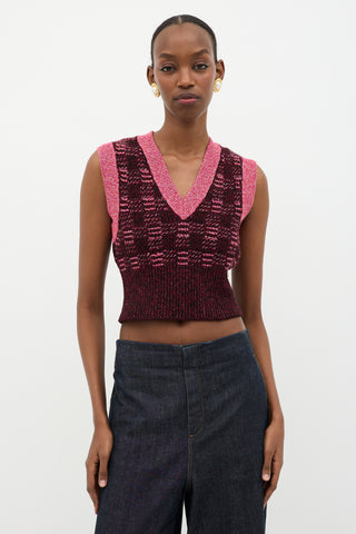 Chanel FW 2022 Cashmere Knit Check Vest