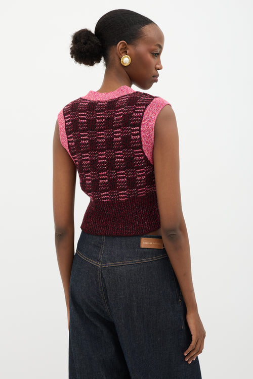 Chanel FW 2022 Cashmere Knit Check Vest