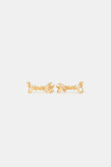 Chanel FW 2023 Flower CC Clip On Climber Earrings