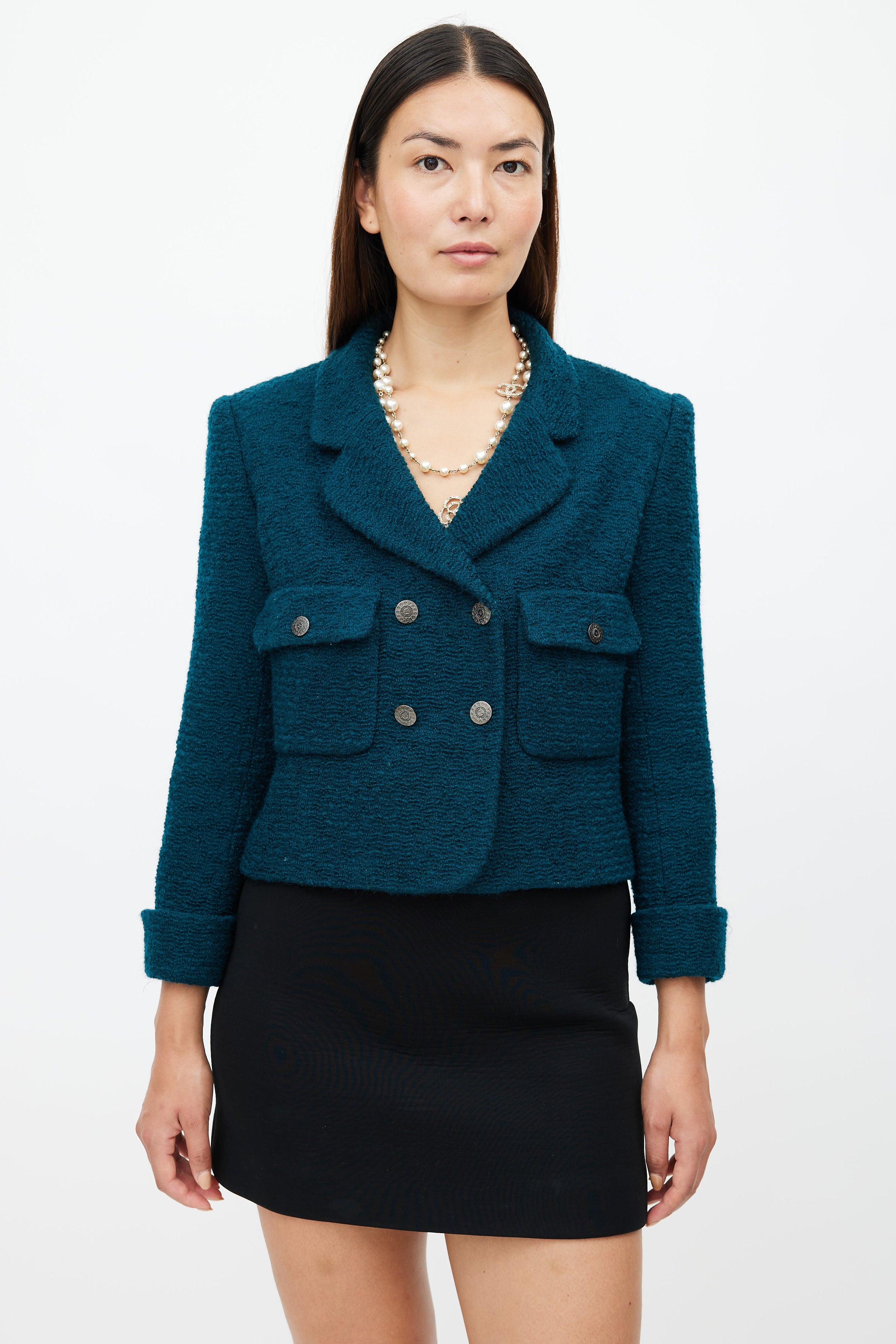 Chanel // Fall 1997 Dark Green Tweed Blazer – VSP Consignment