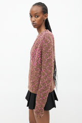 Chanel Fall 2001 Brown & Pink Cardigan