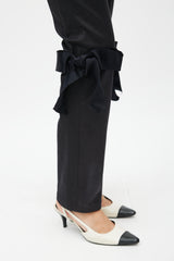 Chanel Fall 2005 Black Silk Bow Trouser