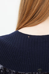 Chanel Fall 2008 Navy Cashmere & Sequin Top