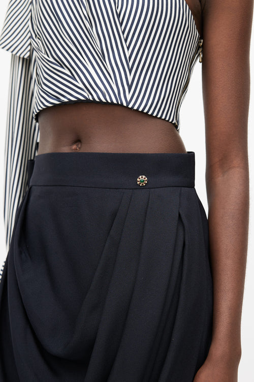 Chanel Fall 2012 Paris-Bombay Black Pleated Skirt