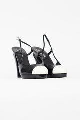 Chanel Fall 2008 Black & White Patent Slingback Heel