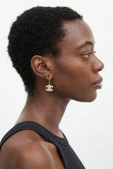Chanel Fall 2008 Interlocking CC Dangle Earrings