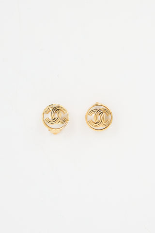 Chanel Fall 1994 Faux Pearl CC Clip On Earrings