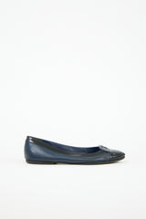 Chanel Patent Leather Cap Toe CC Flat