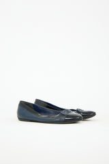 Chanel Patent Leather Cap Toe CC Flat