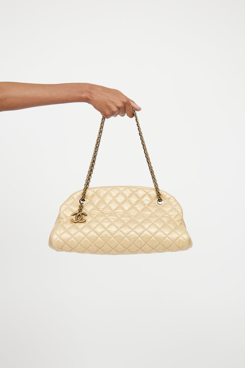 Chanel Gold Just Mademoiselle Bowler Bag