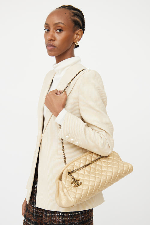 Chanel Gold Just Mademoiselle Bowler Bag