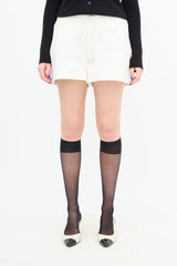 Chanel Glitter Cotton Drawstring Shorts