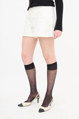 Chanel Glitter Cotton Drawstring Shorts