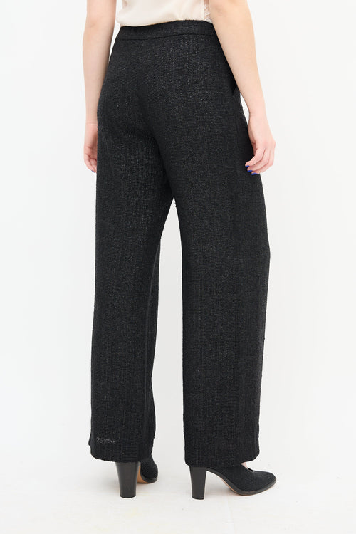 Chanel Glitter Wide Leg Trouser