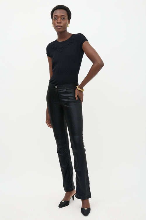 Chanel Glitter Suede Bootcut Trouser