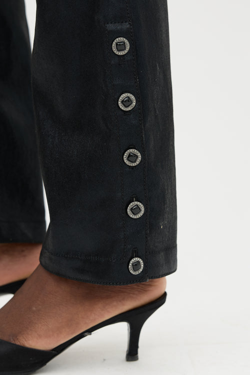 Chanel Glitter Suede Bootcut Trouser