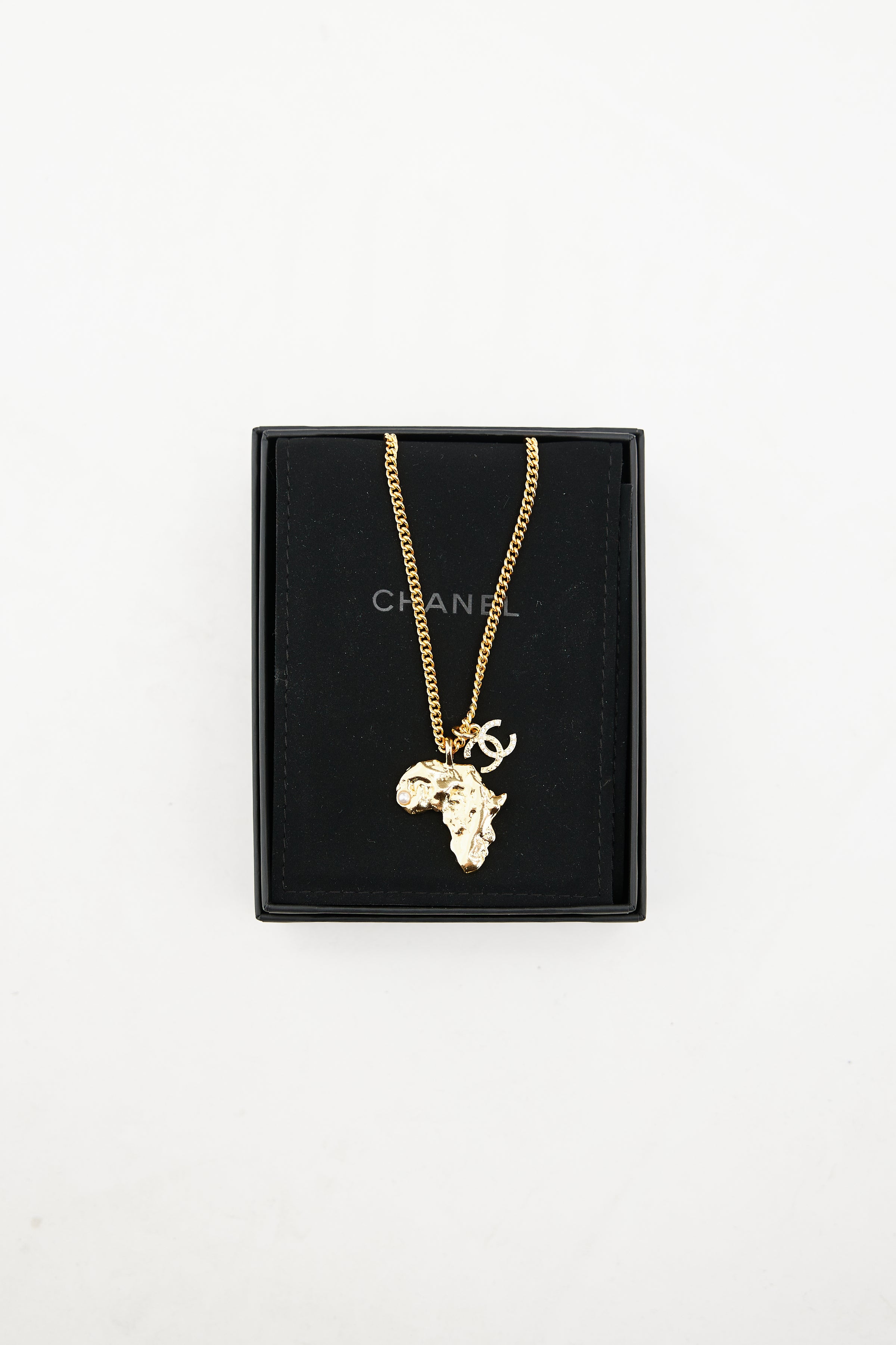 Chanel // Gold Africa CC Pendant Necklace – VSP Consignment