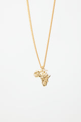 Chanel Gold Africa CC Pendant Necklace