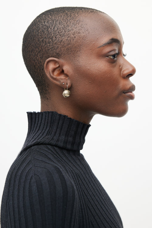 Chanel Gold CC Circular Earring