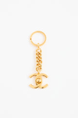 Chanel Gold Turnlock Keychain