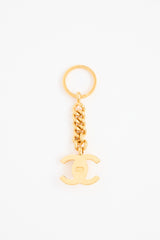 Chanel Gold Turnlock Keychain