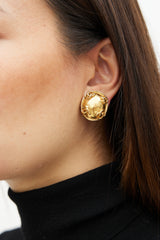 Chanel CC Oval Earrings