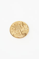 Chanel Gold Coat Of Arms Brooch