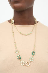 Chanel FW 2016 Floral CC Chain Necklace