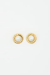 Chanel Vintage Gold Plated & Faux Pearl Clip On Earrings