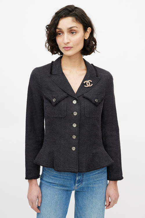 Chanel Gold & Pink CC Brooch