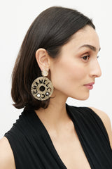 Chanel Papyrus Logo Earrings