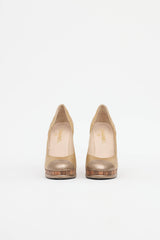 ChanelWooden CC Pump
