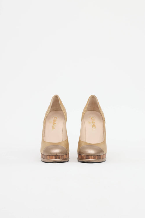 ChanelWooden CC Pump