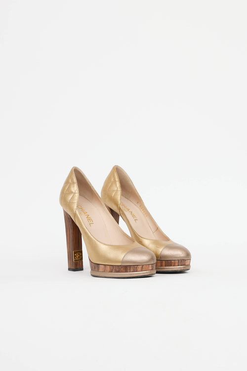 ChanelWooden CC Pump