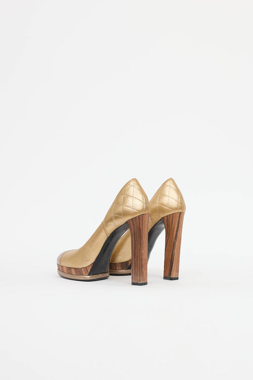 ChanelWooden CC Pump