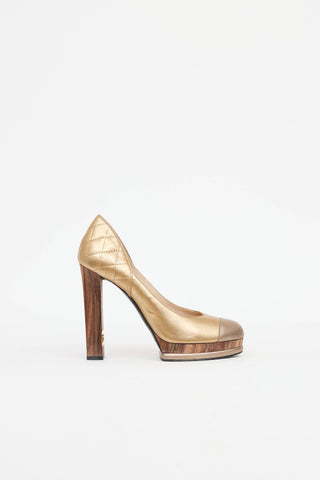 ChanelWooden CC Pump