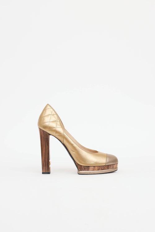 ChanelWooden CC Pump