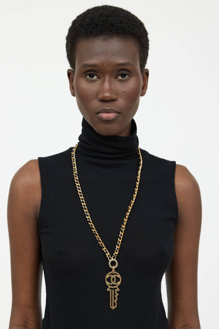 Chanel 2017 Coco Mark Key Necklace