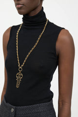 Chanel 2017 Coco Mark Key Necklace